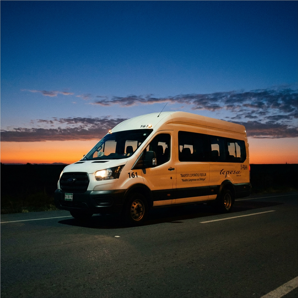 Transit Tepesa al atardecer